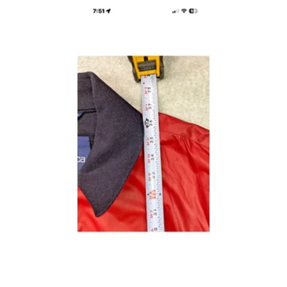 Nautica Jacket Mens 42R Red Snap Front Wool Blend‎ Lined Car Coat Pockets Navy